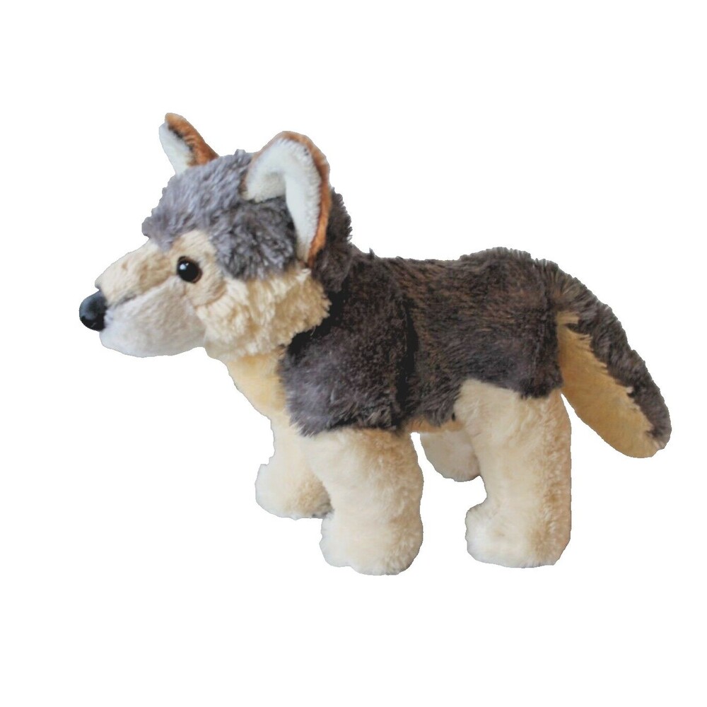 Aurora World Gray Wolf Husky Dog Plush Stuffed Animal 12” Clean